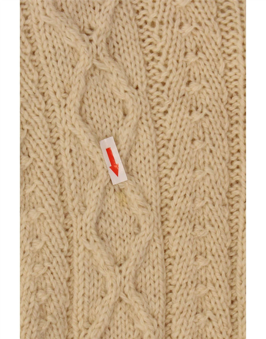 Vintage hombres Cardigan suéter grande beige