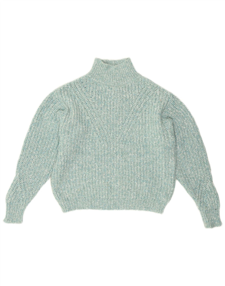 Marks & Spencer Suéter con Cuello Alto para Mujer UK 10 Small Turquesa