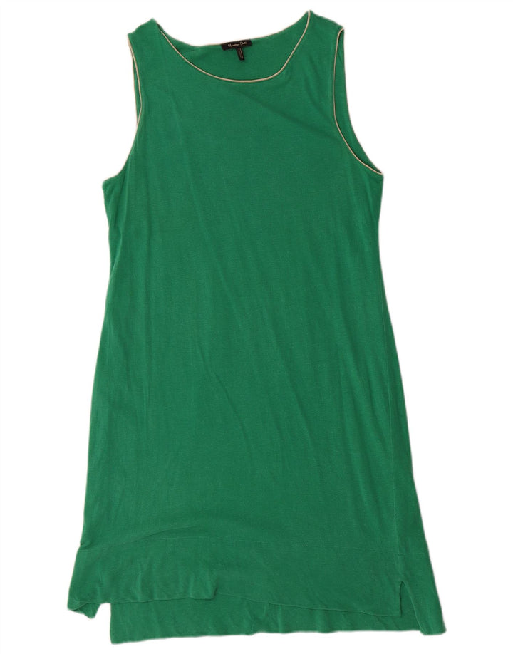 MASSIMO DUTTI Vestido tipo camiseta sin mangas para mujer UK 40 Verde medio
