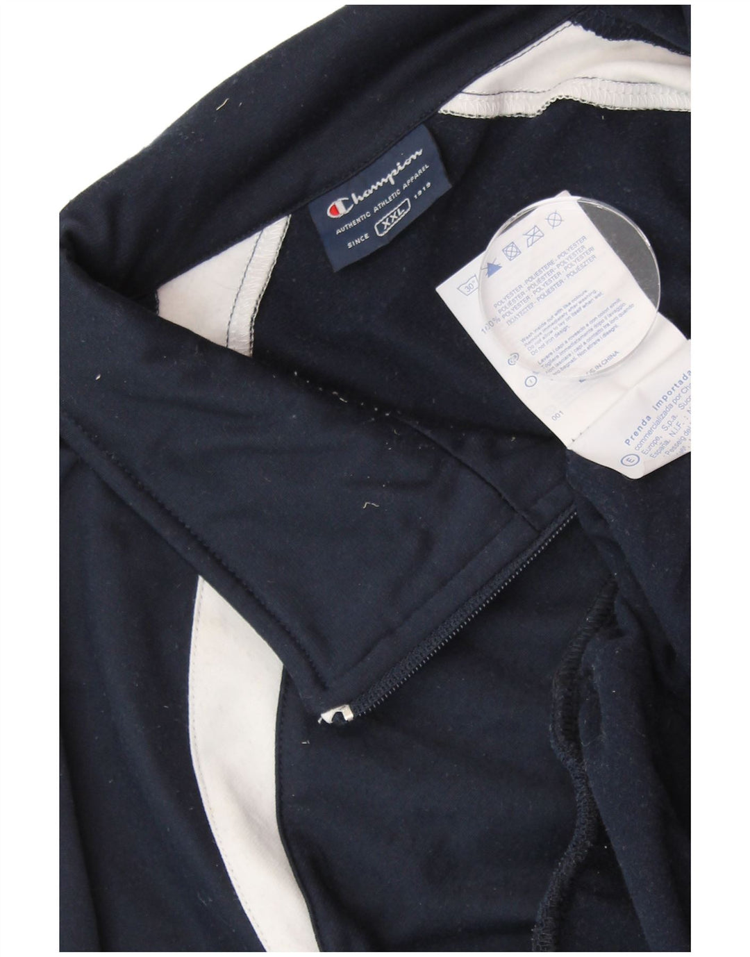 CHAMPION Chaqueta de chándal para hombre 2XL Azul marino Colorblock Poliéster