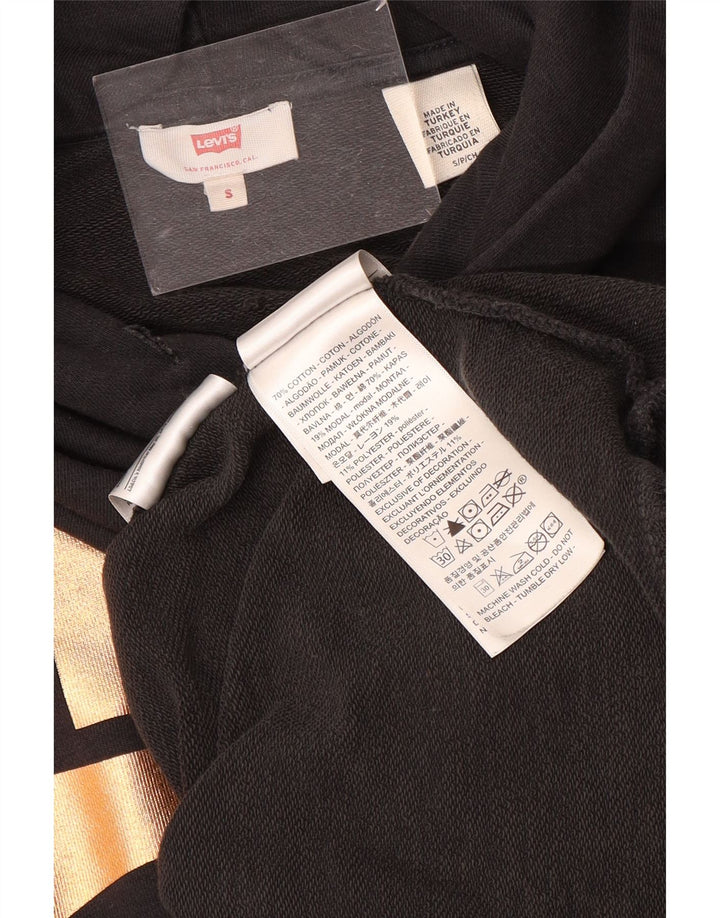 Levi's Hombre Sudadera Con Capucha Gráfica Jersey Pequeño De Algodón Negro