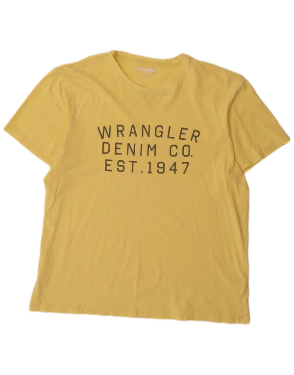 Wrangler Camiseta Gráfica Para Hombre Top Grande De Algodón Amarillo