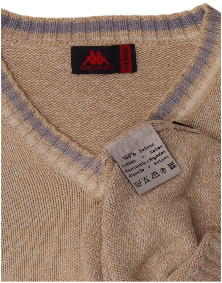 Kappa Hombre Jersey Con Cuello En V Jersey De Algodón Beige Medio