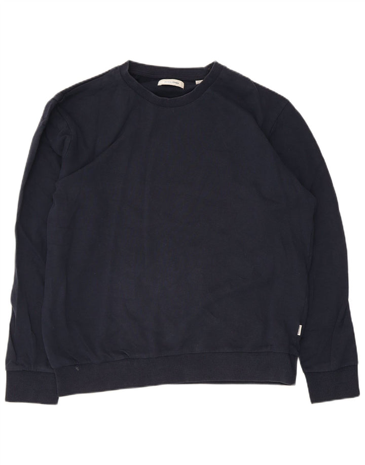 Jack & Jones Hombre Sudadera Jumper XL Azul Marino Algodón
