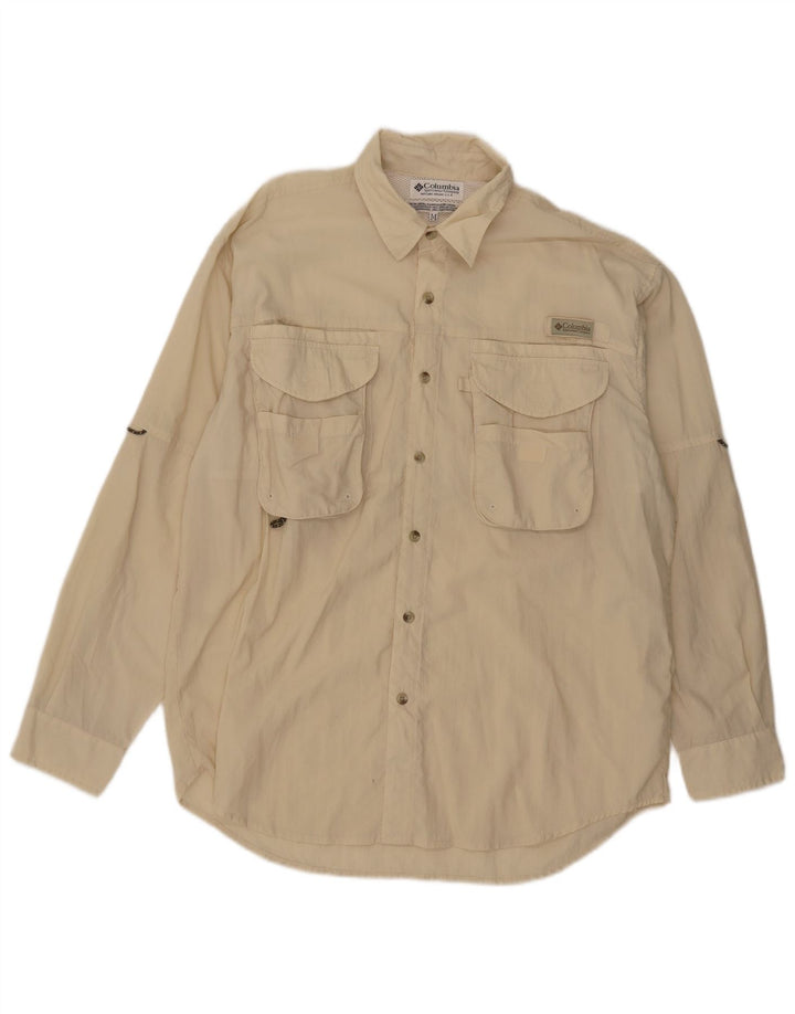 Camisa Columbia Hombre Nylon Beige Mediano