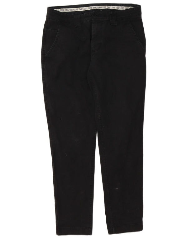Tommy Hilfiger Pantalones chinos ajustados para hombre W32 L30 Algodón negro