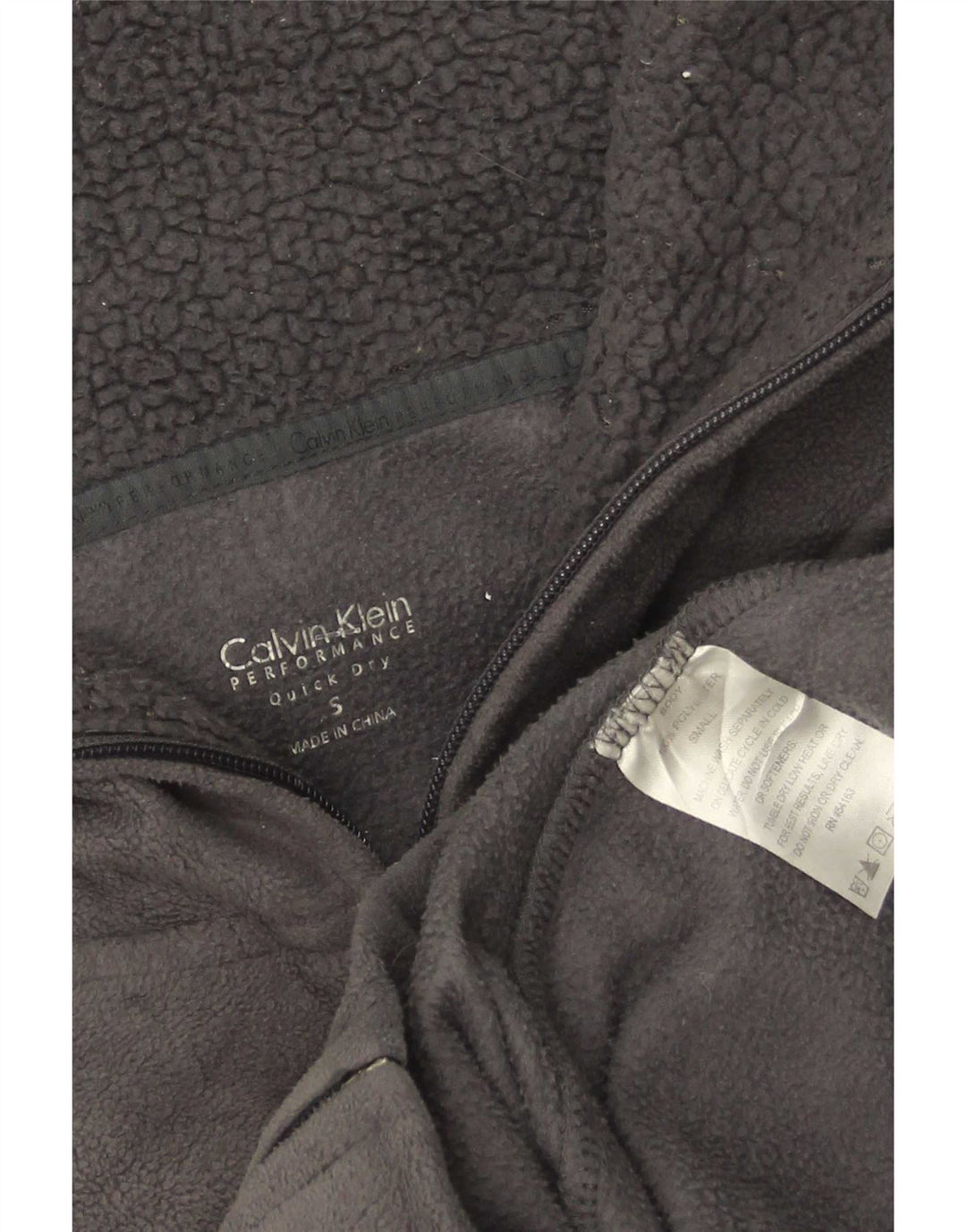 Calvin Klein Chaqueta polar para mujer UK 10 Small Gris Poliéster