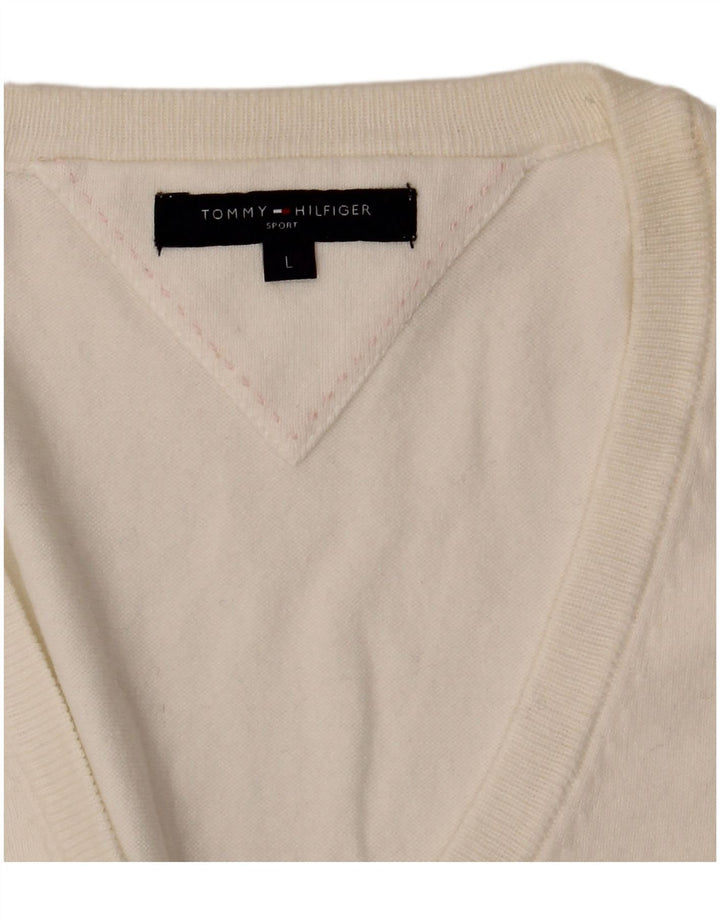 Tommy Hilfiger - Camiseta sin mangas para mujer, talla 40, color blanco