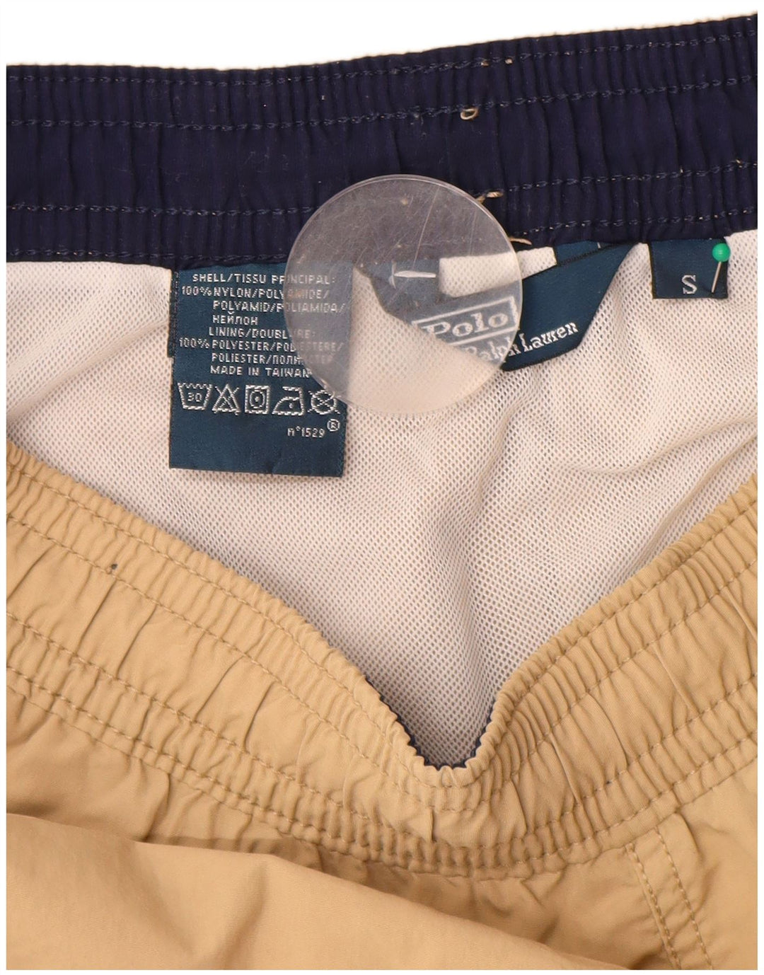 Polo Ralph Lauren - Bañador para hombre, talla pequeña, nailon beige