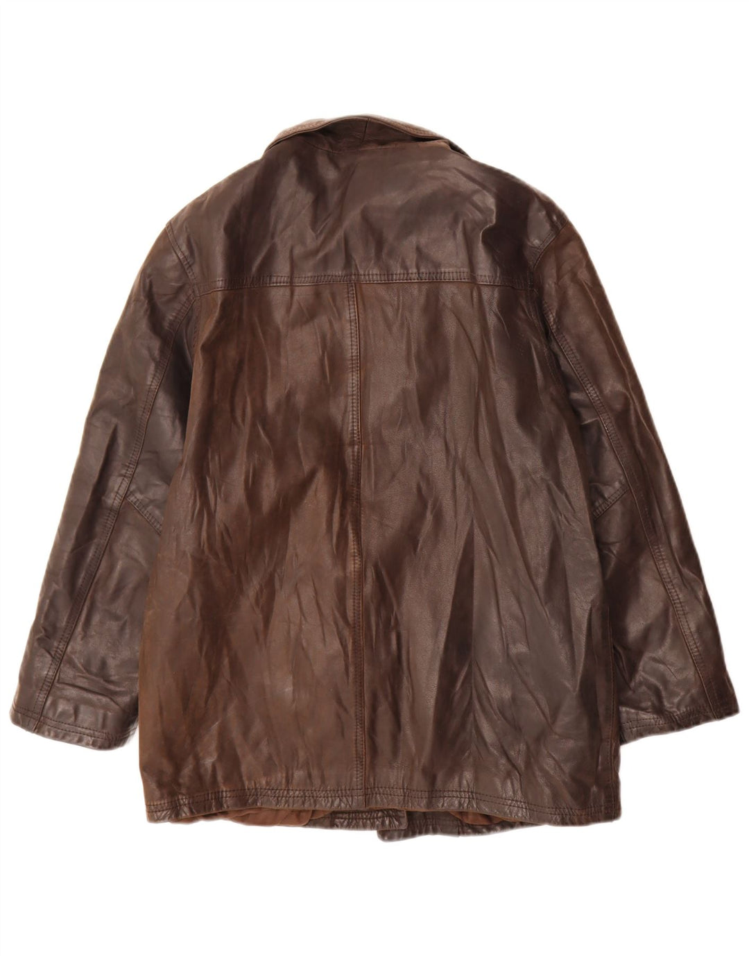 Sitelli Chaqueta de cuero para mujer UK 42 Marrón medio