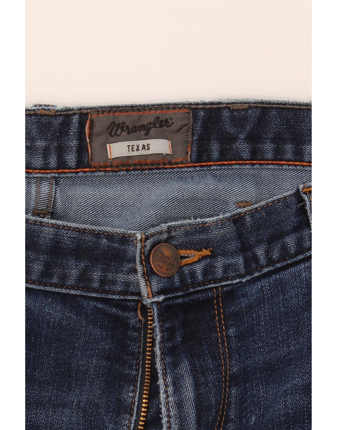 WRANGLER Mens Texas Straight Jeans W36 L30 Blue Vintage Wrangler and Second-Hand Wrangler from Messina Hembry 