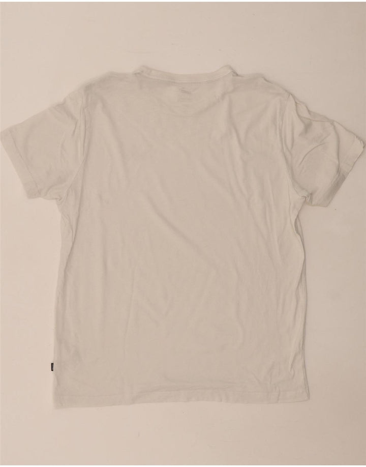 PUMA Camiseta para hombre Top Large White Cotton