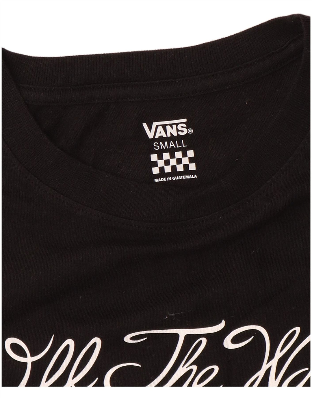 VANS Mujer Gráfico Top Manga Larga UK 10 Small Negro