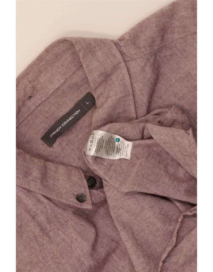 Camisa para hombre French Connection Grande de algodón rosa
