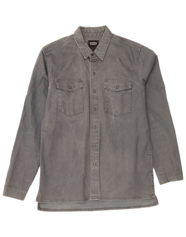 Levi's Camisa Vaquera Pequeña De Algodón Gris Para Hombre