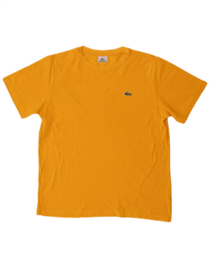 Camiseta Lacoste para hombre talla superior 4 algodón amarillo mediano