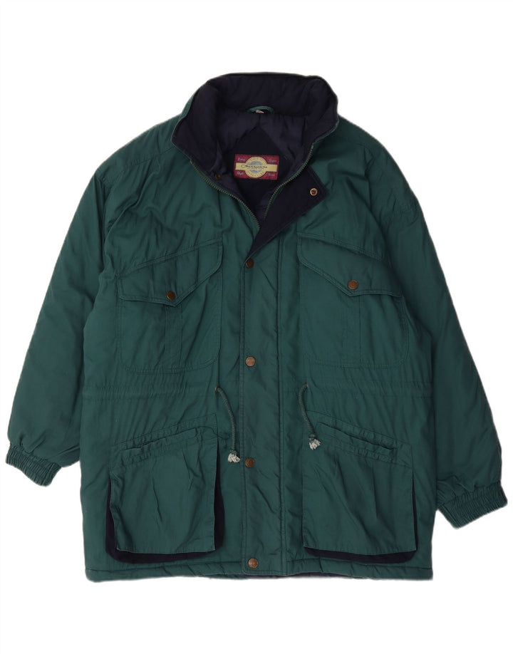 Hurricane Chaqueta acolchada holgada para hombre UK 38 Algodón verde medio