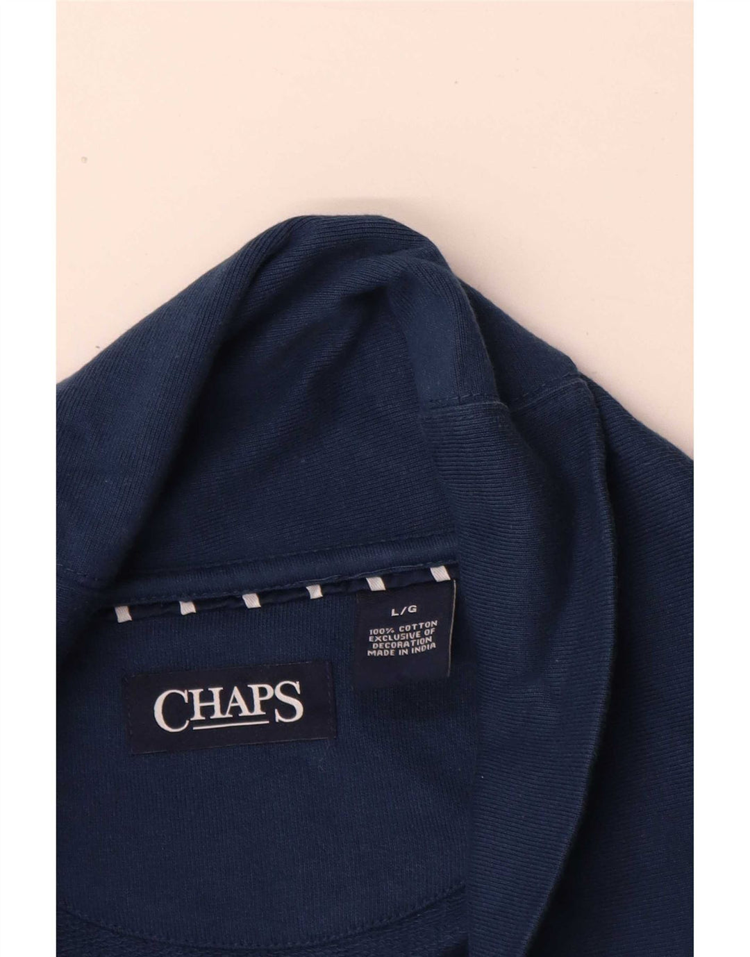 Chaps Mens Chándal Top Chaqueta Grande Azul Marino Algodón