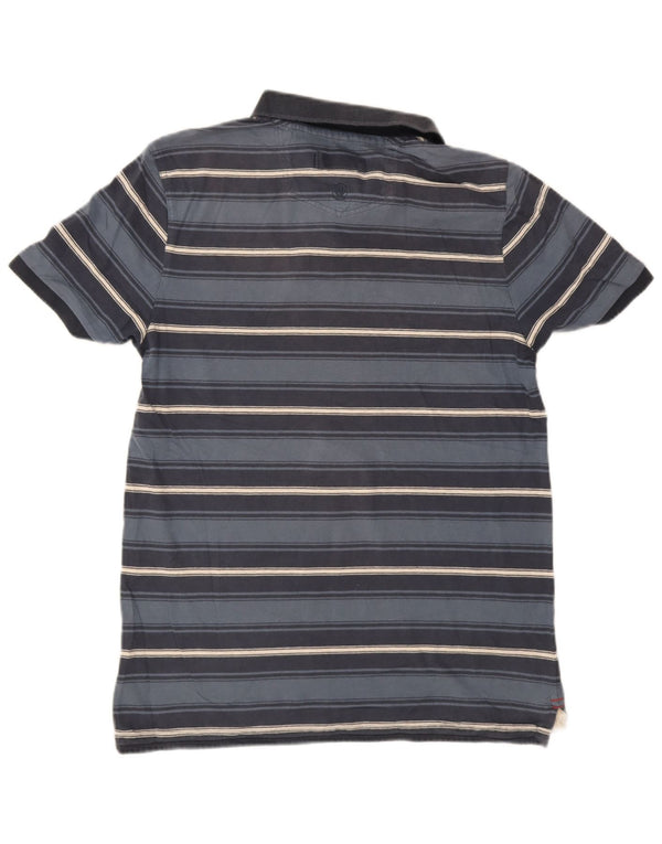 Polo de hombre Fat Face de algodón a rayas en azul marino mediano