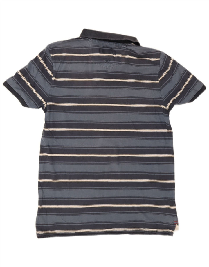 Polo de hombre Fat Face de algodón a rayas en azul marino mediano