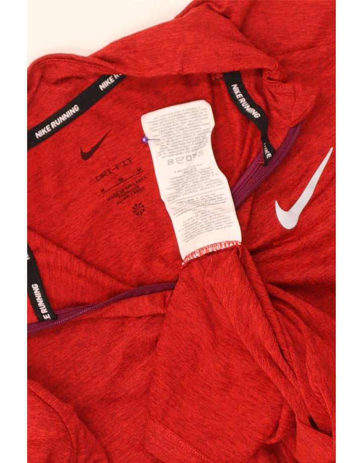 Nike Dri Fit - Chándal con cremallera y cuello para hombre, talla mediana, color rojo moteado