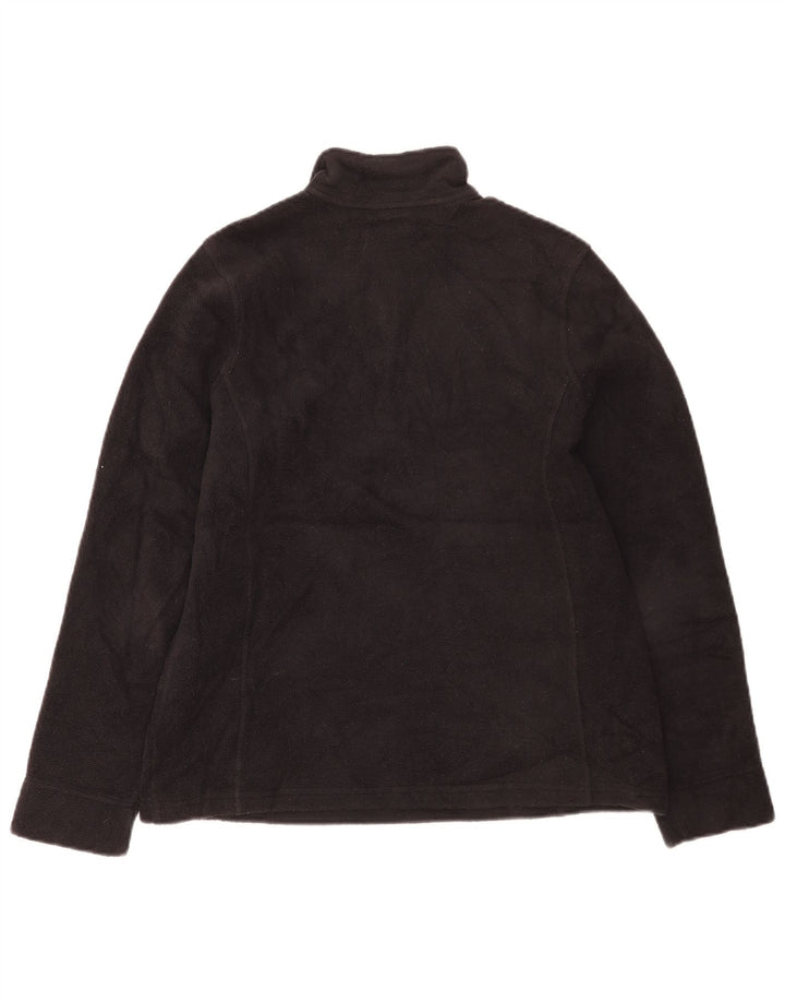 L.L.Bean Jersey polar con cuello y cremallera para mujer UK 10 Small Poliéster negro