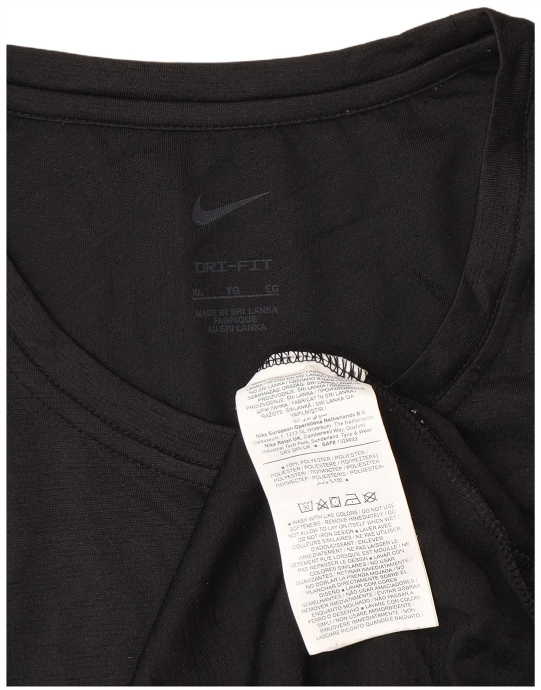 NIKE Camiseta Dri Fit para Hombre Top XL Poliéster Negro