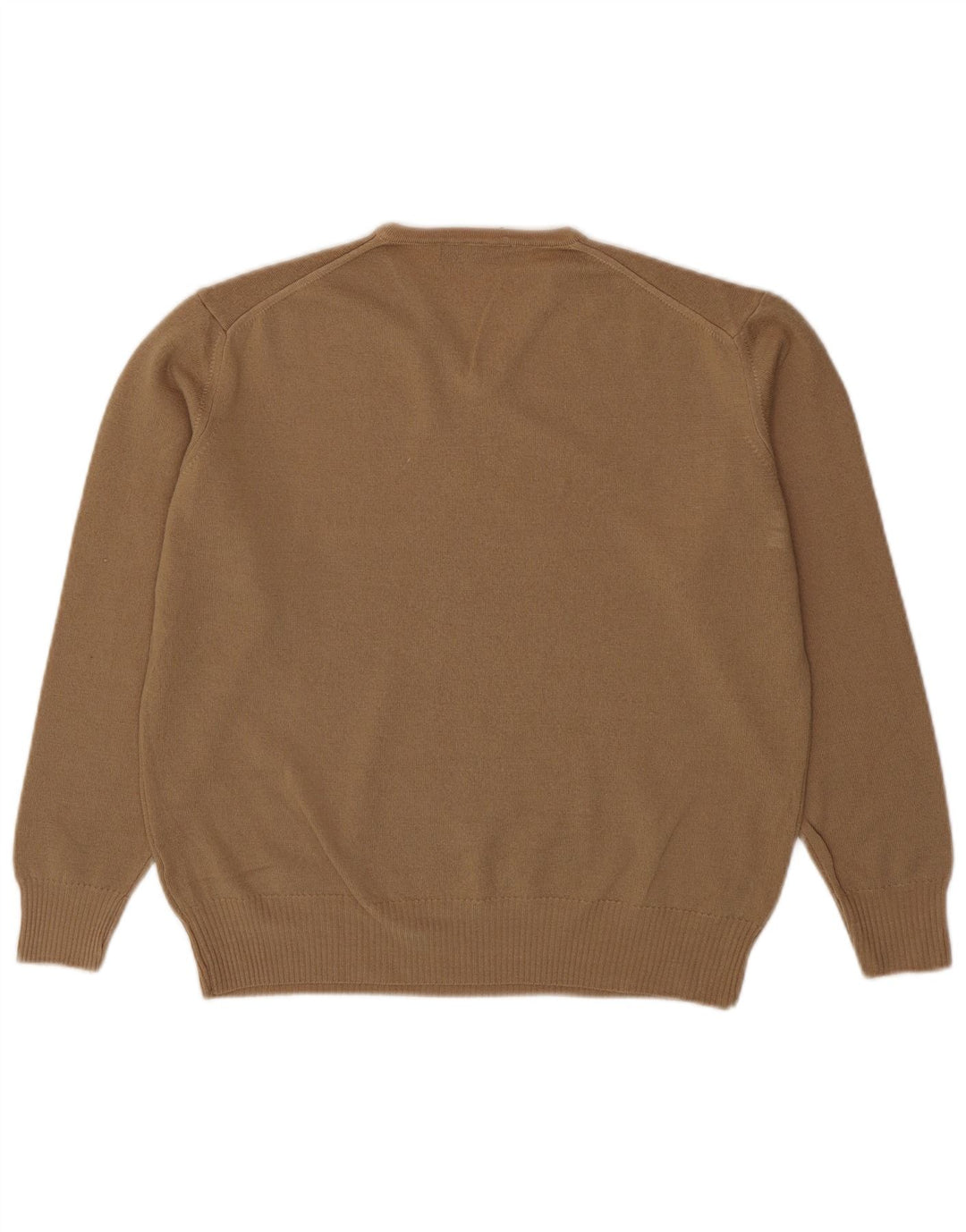 Zara Hombre Jersey Cuello Pico XL Lana Marrón