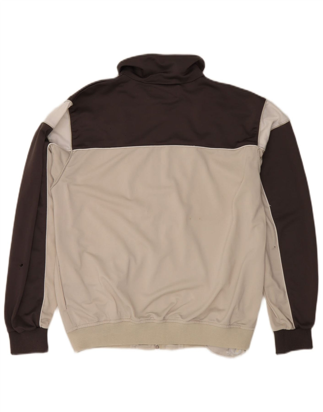 Kappa Hombre Chándal Top Chaqueta Pequeña Blanco Roto Colorblock Poliéster