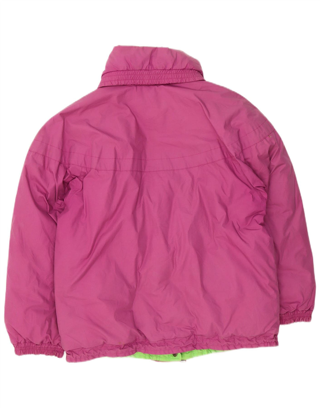 Vintage mujer reversible chaqueta acolchada Reino Unido 14 algodón púrpura grande