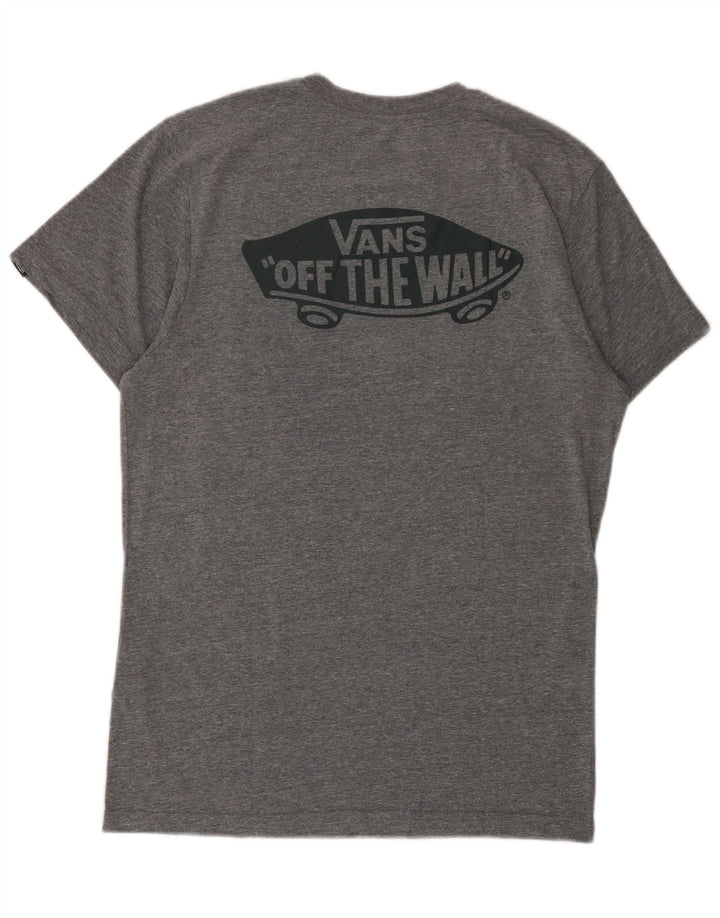 Vans Camiseta con gráfico de ajuste personalizado para hombre Top de algodón moteado en gris medio
