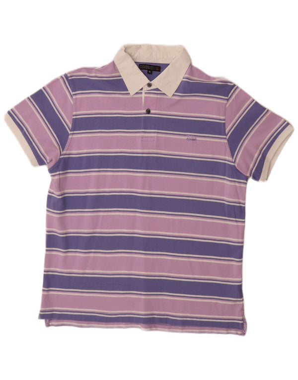 COVERI Polo Hombre XL Algodón Rayas Morado