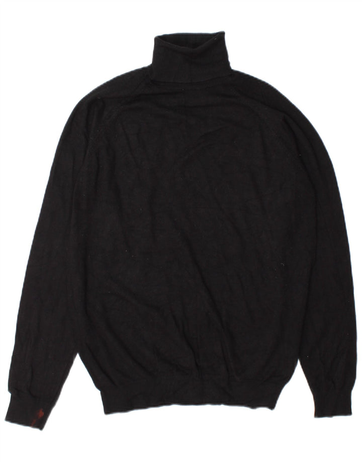 Zara Mujer Roll Neck Jumper Sweater UK 10 Small Negro