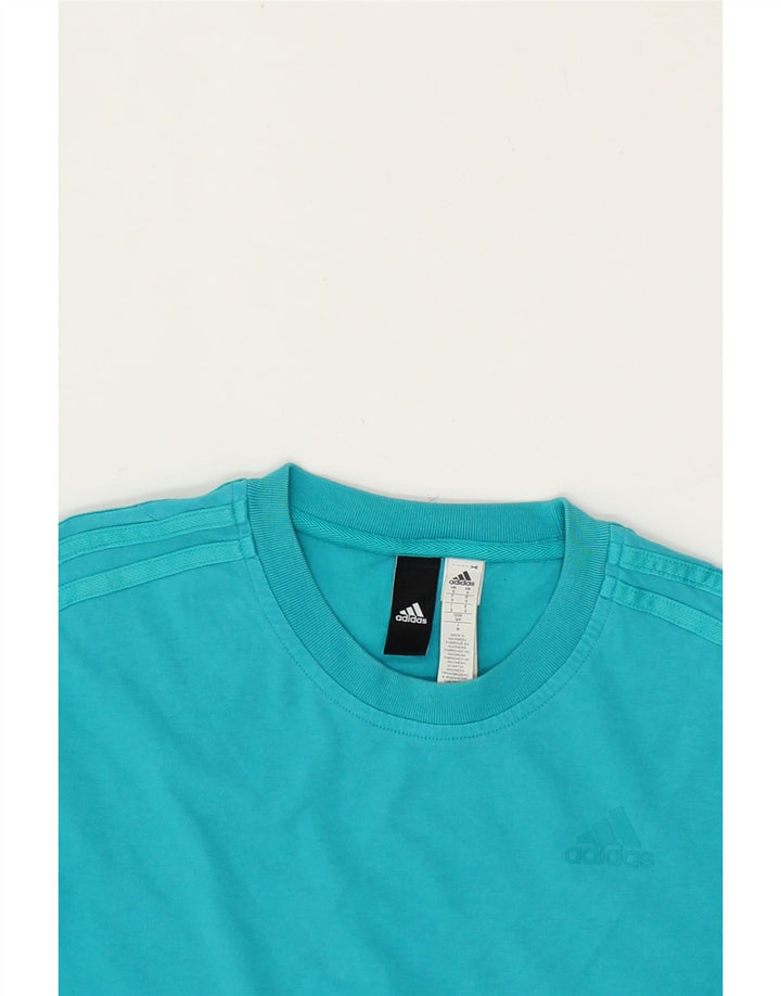ADIDAS Mens T-Shirt Top Small Blue Cotton Vintage Adidas and Second-Hand Adidas from Messina Hembry 