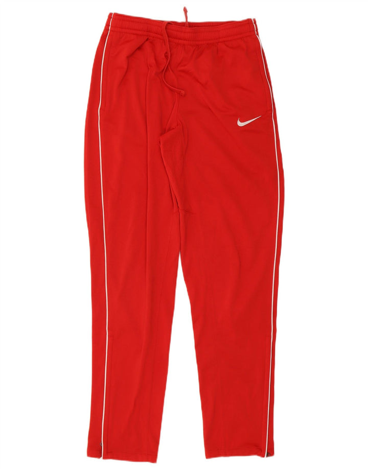 NIKE Mens Tracksuit Trousers Medium Red Polyester