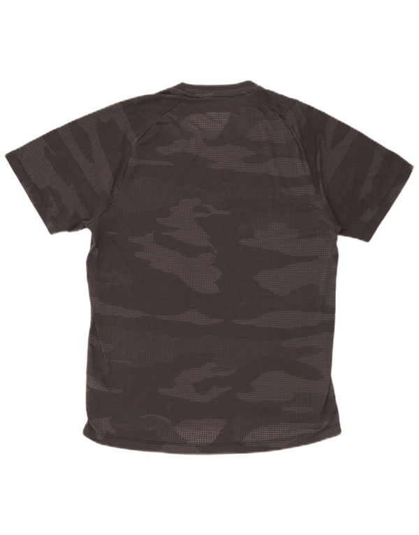 Adidas Hombre Climalite Camiseta Top Gris Medio Camuflaje Poliéster