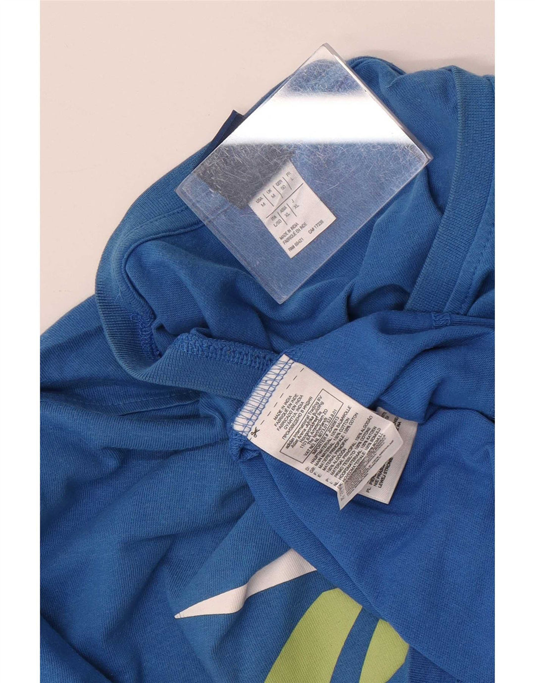 Camiseta Reebok Hombre Graphic Top Algodón Azul Medio
