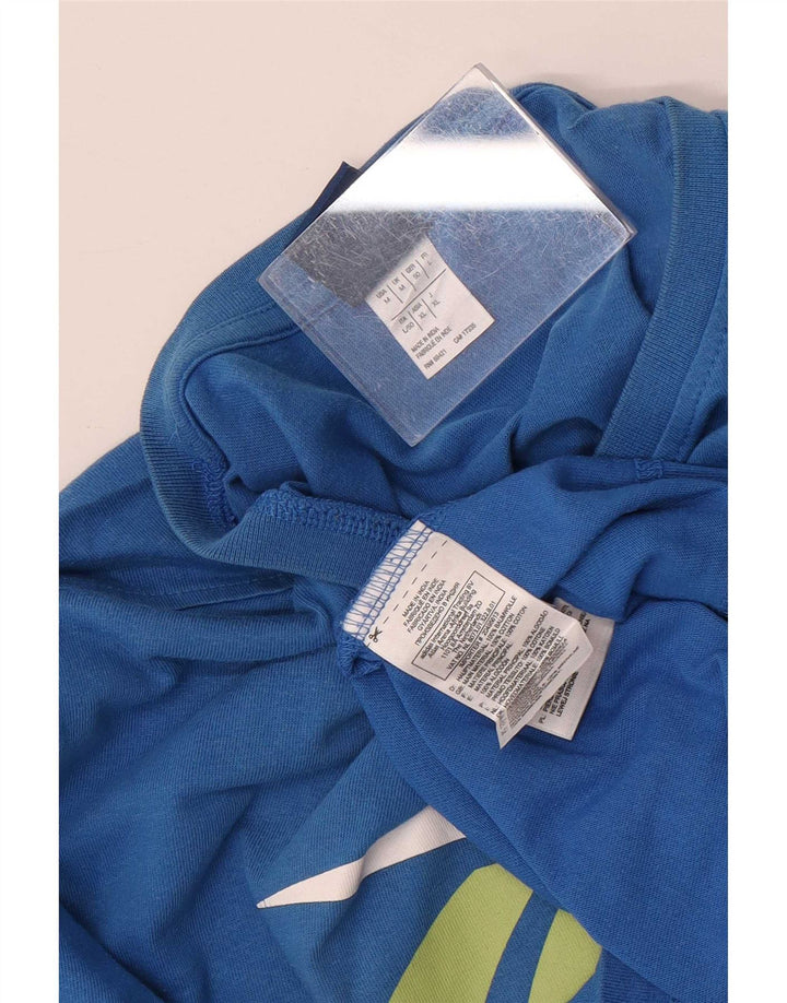 Camiseta Reebok Hombre Graphic Top Algodón Azul Medio