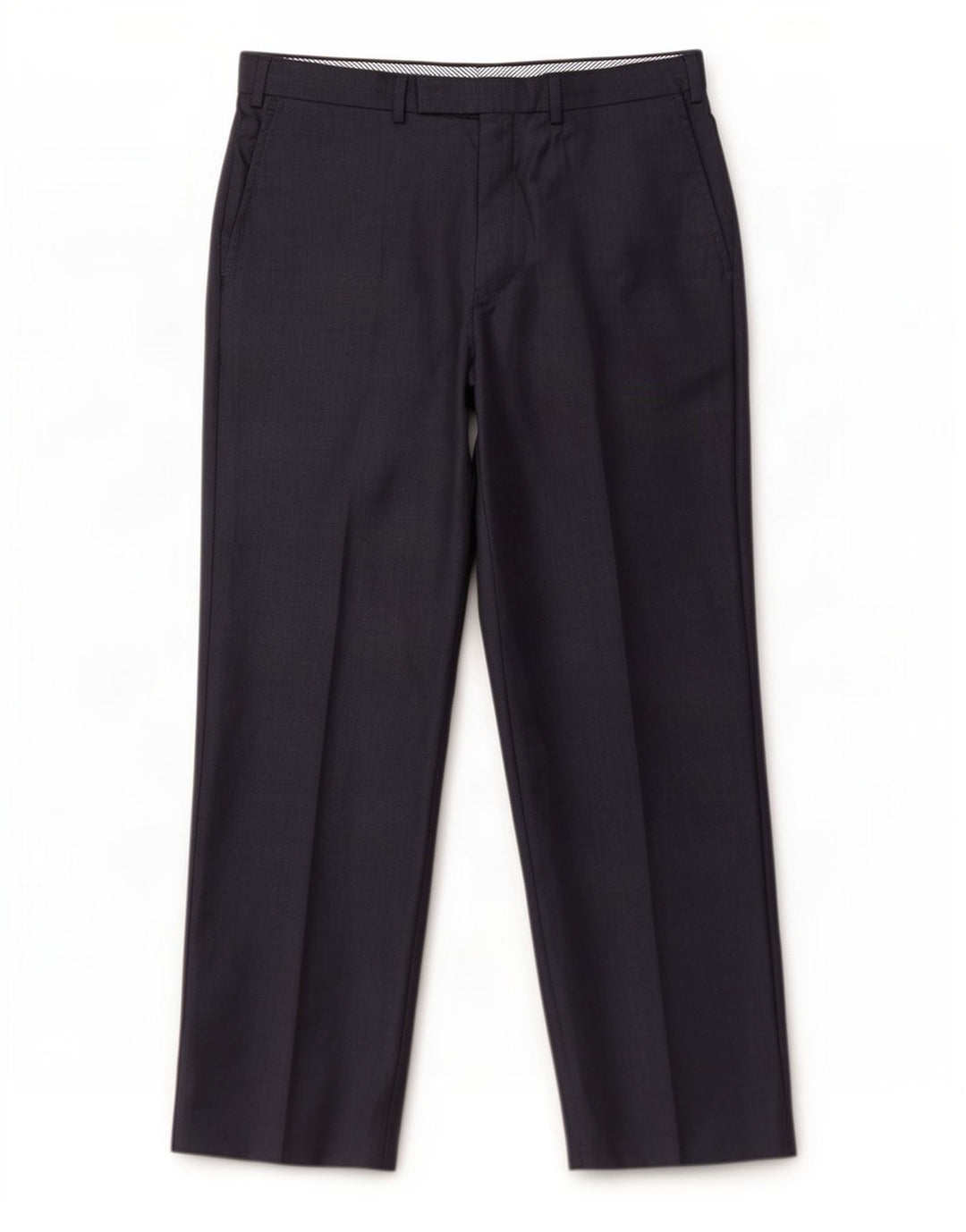 Marks & Spencer Pantalón de traje recto para hombre W38 L31 Lana azul marino