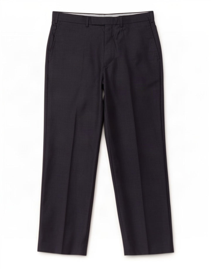 Marks & Spencer Pantalón de traje recto para hombre W38 L31 Lana azul marino