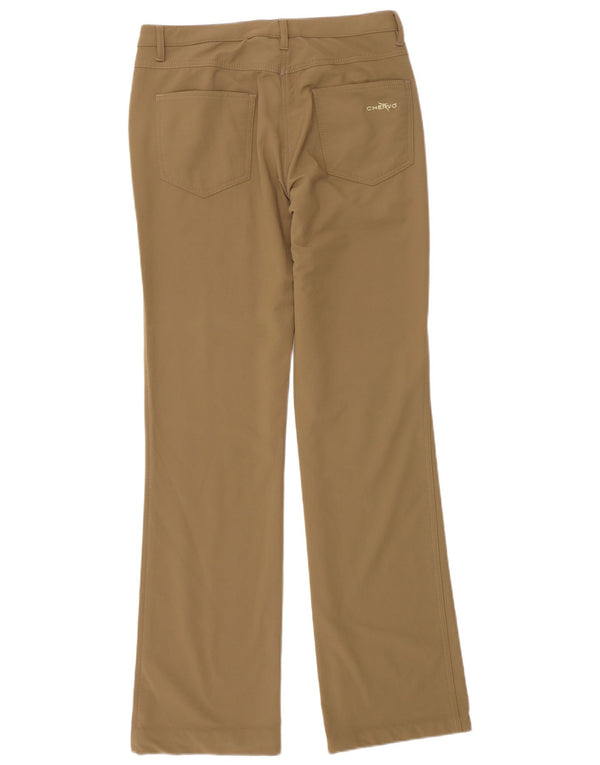 Chervo Pantalones casuales con corte de bota para mujer IT 42 Medium W28 L32 Poliéster beige
