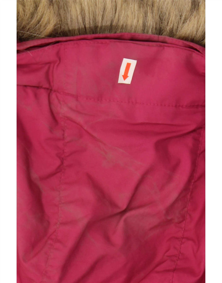 Jack Wolfskin Chaqueta acolchada con capucha para mujer UK 8/10 Small Pink Poliéster
