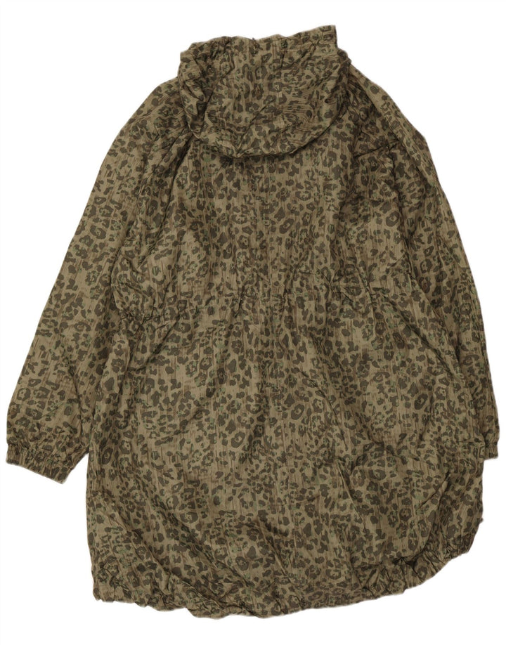 Marks & Spencer Chaqueta Parka Extragrande para Mujer UK 40 XL Estampado Animal Caqui