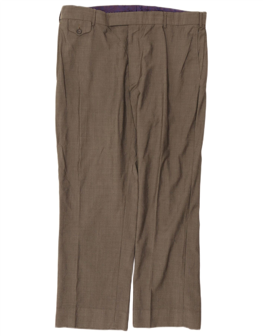 Pantalón de traje recto vintage para hombre W36 L28 Gris