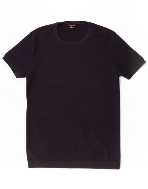 Camiseta Massimo Dutti Hombre Top XL Azul Marino Algodón