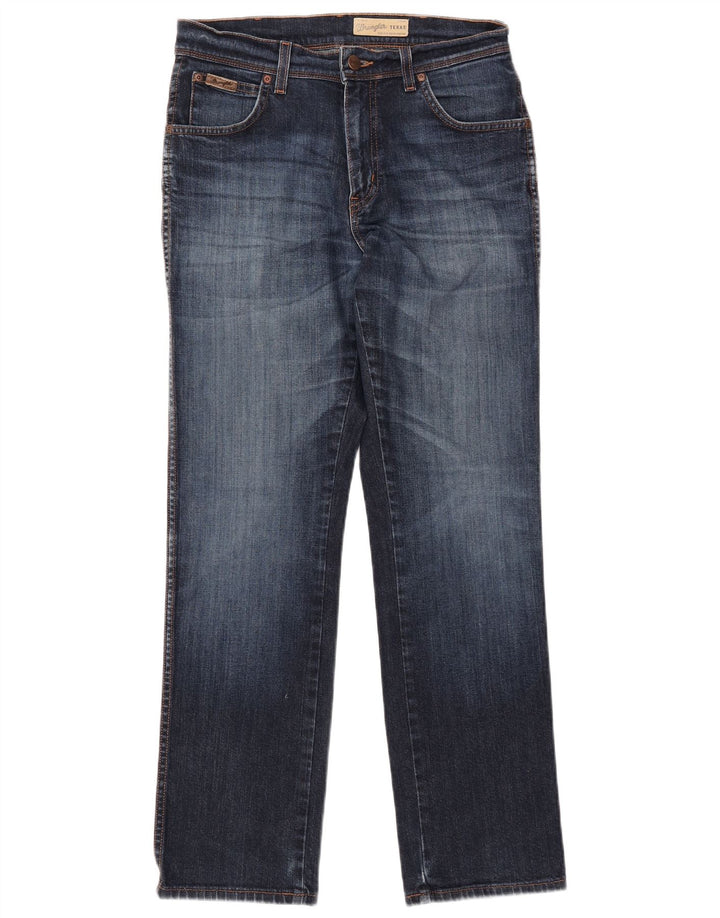 WRANGLER Vaqueros rectos elásticos Texas para hombre W32 L32 Algodón azul
