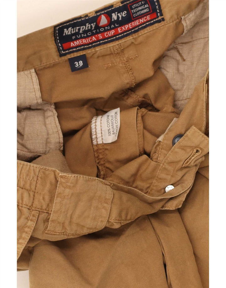 Murphy & Nye Pantalones cargo rectos para hombre W38 L33 Algodón beige
