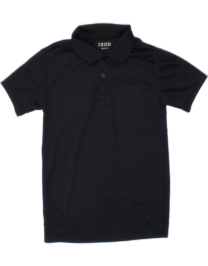 IZOD Boys Polo Shirt 10-11 Years Medium  Navy Blue Polyester Vintage Izod and Second-Hand Izod from Messina Hembry 