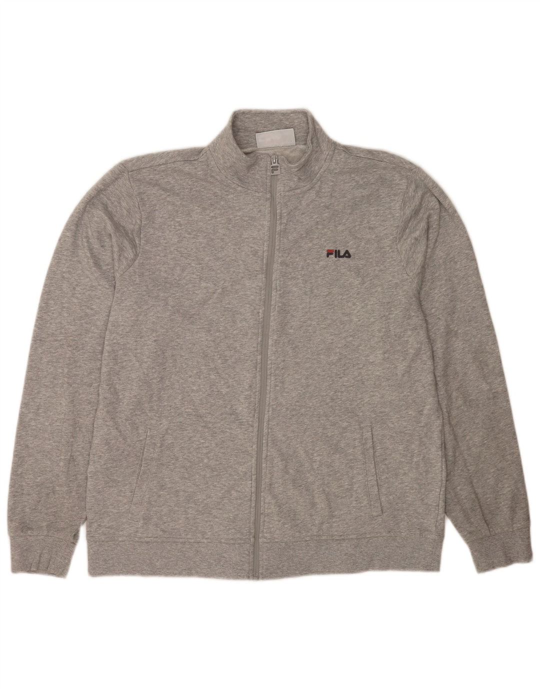 Fila Chaqueta de chándal para hombre, talla 2XL, algodón moteado gris