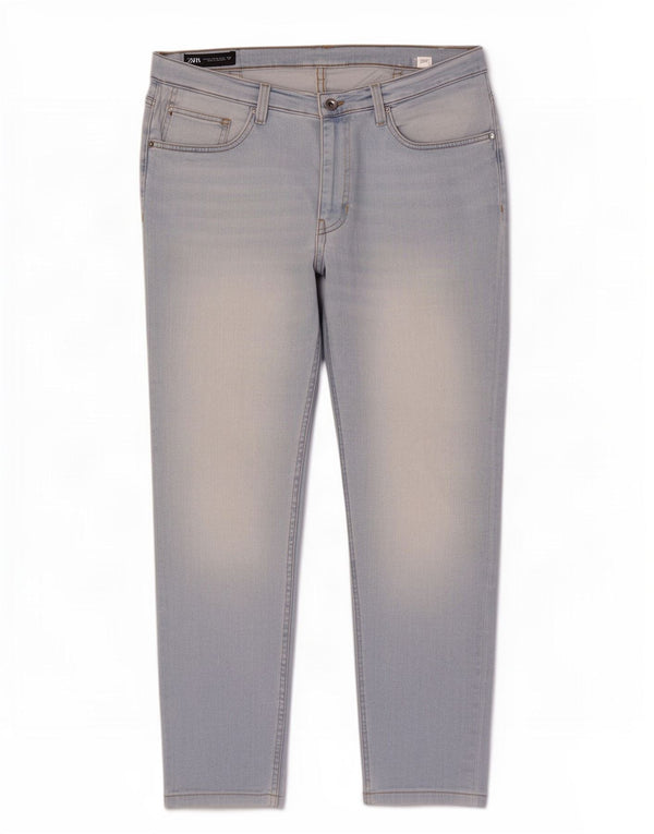 Zara Mens Slim Jeans EU 42 Large W32 L26 Algodón Azul